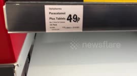 Many of the shelves and fridges in Lidl are left empty as people begin to stockpile amid the coronavirus outbreak in the UK