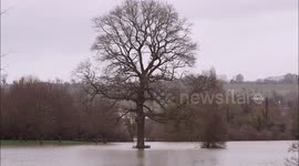 Severe flooding hits village in Kent in the UK