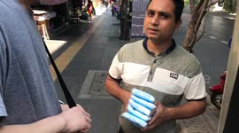 Street seller caught