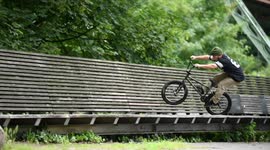 Amazing Balance Trick on BMX Bike
