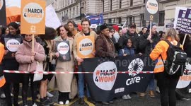 Celebs turn up for Women's March in London