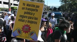 Thousands of women march on International Women's Day in San Salvador