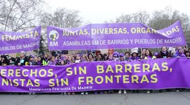 International Women's Day celebration in Madrid, Spain