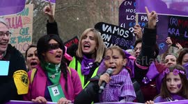 International Women's Day celebration in Madrid, Spain