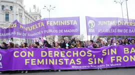 International Women's Day celebration in Madrid, Spain