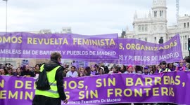 International Women's Day celebration in Madrid, Spain
