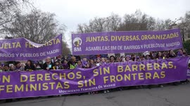 Thousands of women march for International Women´s Day in Madrid, Spain