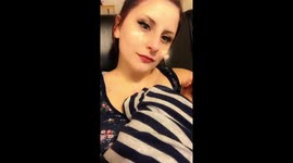 Newborn baby photobombs mom’s selfie video with HUGE fart