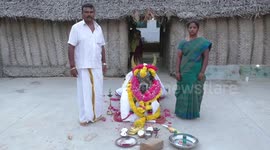 Acclaimed racing bull gets stately funeral in south Indian village