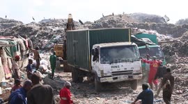 Locals in Nairobi, including children, face pollution while scavenging at hazardous landfill
