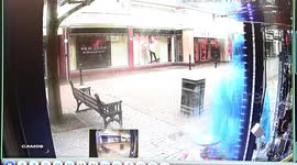 Shocking CCTV captures man being stabbed in the chest with a pair of SCISSORS in broad daylight attack