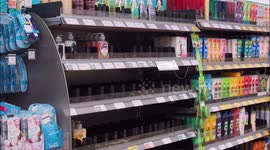 Shelves of hand sanitiser and soap empty as coronavirus fears hit UK