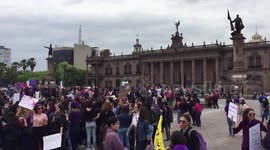 Thousands march in Monterrey, Mexico on woman’s day despite coronavirus fears