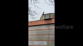 Further footage shows inmates climb roof of Milan prison in protest against coronavirus emergency lockdowns