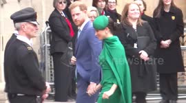Prince Harry and Meghan perform last royal duty