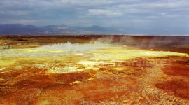 Incredible drone footage showcases Ethiopia's Danakil Depression, the world's hottest place