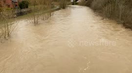River Severn flood defences breached again in Wales