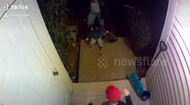 'Hi dada': US kids greet their dad who works away through security camera