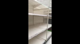 Sheffield supermarket cleaned out of sanitation products due to fears of coronavirus outbreak.