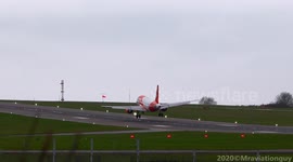 Plane aborts landing at Bristol Airport as UK forecasters predict another day of gusty weather