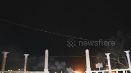 Liberation Day Celebrations Conclude with Fireworks and a Machine Gun being fired from a rooftop