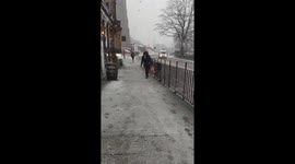 Snowing in Edinburgh