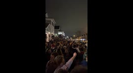 University of Dayton students partying on Lower street