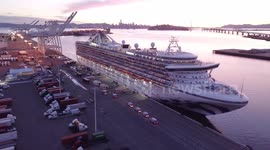 Coronavirus Grand Princess Cruise Ship Docked at the Port of Oakland