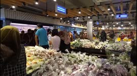 Coronavirus: Chaos in Malaysia supermarkets as many shoppers long queue for essentials every day
