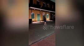 Drunk half naked guy gets in fight in New Orleans
