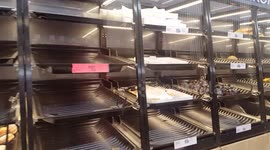 Empty shelves seen in Lidl supermarket in London