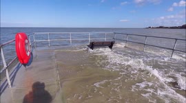 UK weather: High spring surge tide in Sheerness, Kent