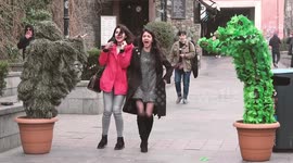 Funny 'bushman prank' leaves unsuspecting Georgian public shocked