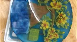 Vietnamese baker creates beautiful 3D gelatin flower art cake