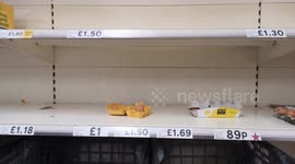 Coronavirus panic buying clears UK supermarket shelves