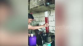 Family uses whiskey to clean hands after hand sanitisers sells out