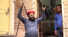 Meet the Indian man with 'world's longest' 32-foot moustache