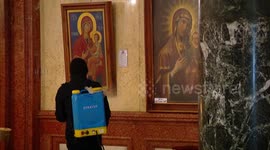 Georgia's main cathedral disinfected during coronavirus outbreak