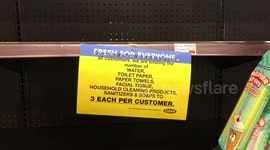 Coronavirus: Shelves cleared out in LA as panic buying sets in