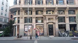 Empty streets in Madrid, Spain for the Coronavirus
