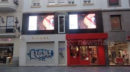 Empty streets in Madrid, Spain for the Coronavirus
