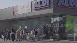 Citizens empty supermarket shelves in Majorca as Spain enters coronavirus lockdown