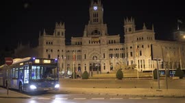 A general view of Cibeles. State of emergency for 15 days due to coronavirus (Covid-19) outbreak in Madrid, Spain on March 15th, 2020.
