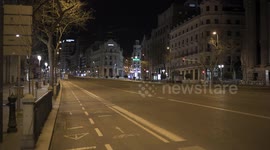 A general view of Alcalá street. State of emergency for 15 days due to coronavirus (Covid-19) outbreak in Madrid, Spain on March 15th, 2020.
