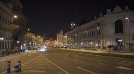 A general view of Alcalá Street. State of emergency for 15 days due to coronavirus (Covid-19) outbreak in Madrid, Spain on March 15th, 2020.