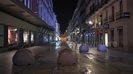 A general view of Preciados street. State of emergency for 15 days due to coronavirus (Covid-19) outbreak in Madrid, Spain on March 15th, 2020.