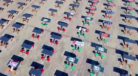 Chinese university sets up 300 dining tables outdoor to avoid spread of coronavirus