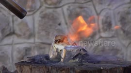 Gas torch experiment sees everyday objects destroyed