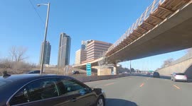 Toronto rush hour traffic very light this morning as many work from home due to COVID-19 pandemic and social distancing recommendations from the government and health officials
