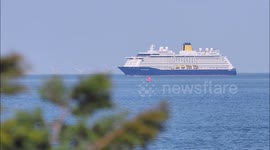 Saga's newest ship arrives in Kent, UK after company suspends all cruises